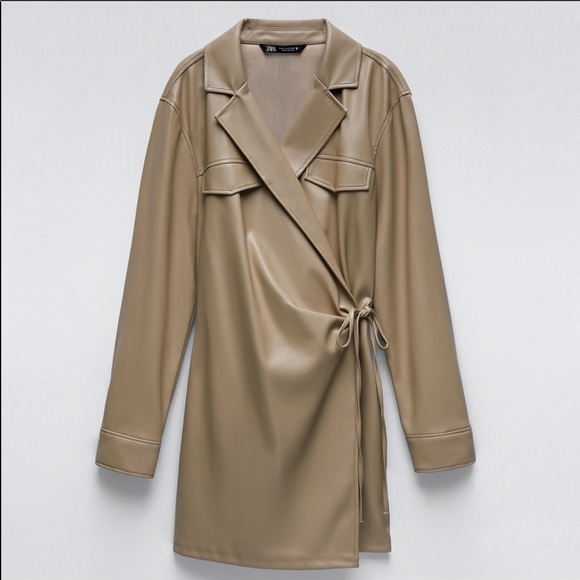 Zara Faux Leather Dress - Picture 5 of 11